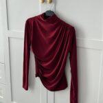 Drapeli Tasarım Bluz  BLZ100297 - Bordo