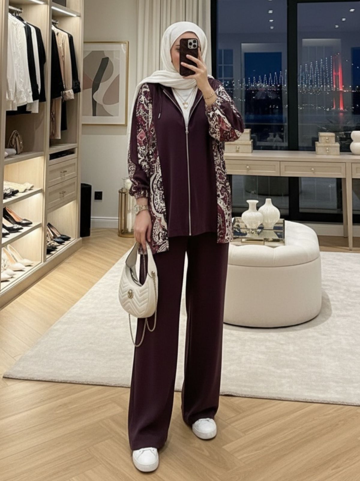 Premium Aspera Oysh İkili Takım TK100250 - Bordo