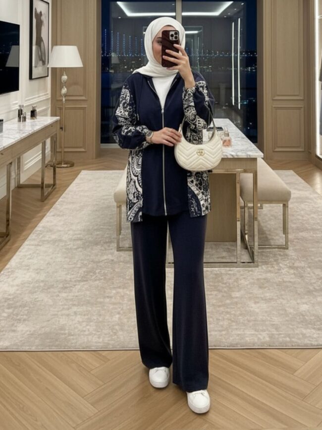 Premium Aspera Oysho İkili Takım TK100250 - Lacivert