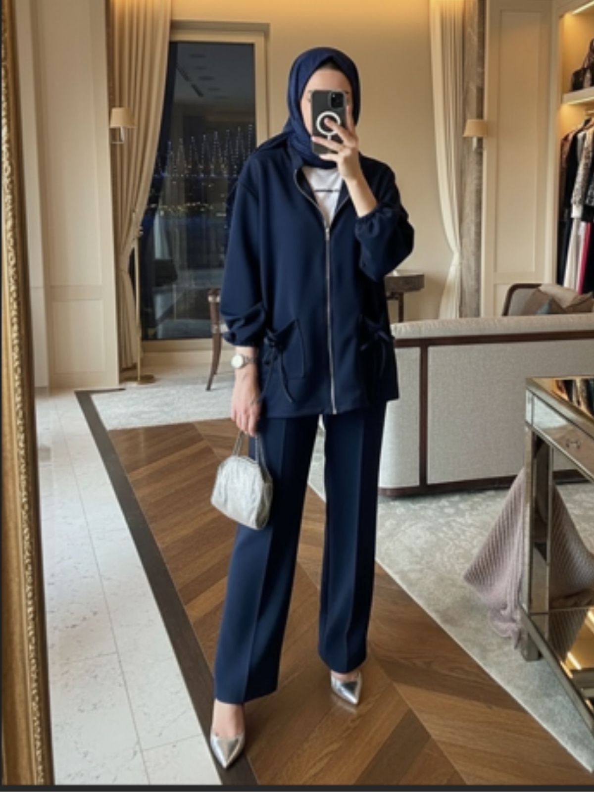 Premium Oysho Liona  İkili Takım TK100256 - Lacivert