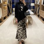 Leopar Etekli İkili Takım TK100290 - Siyah