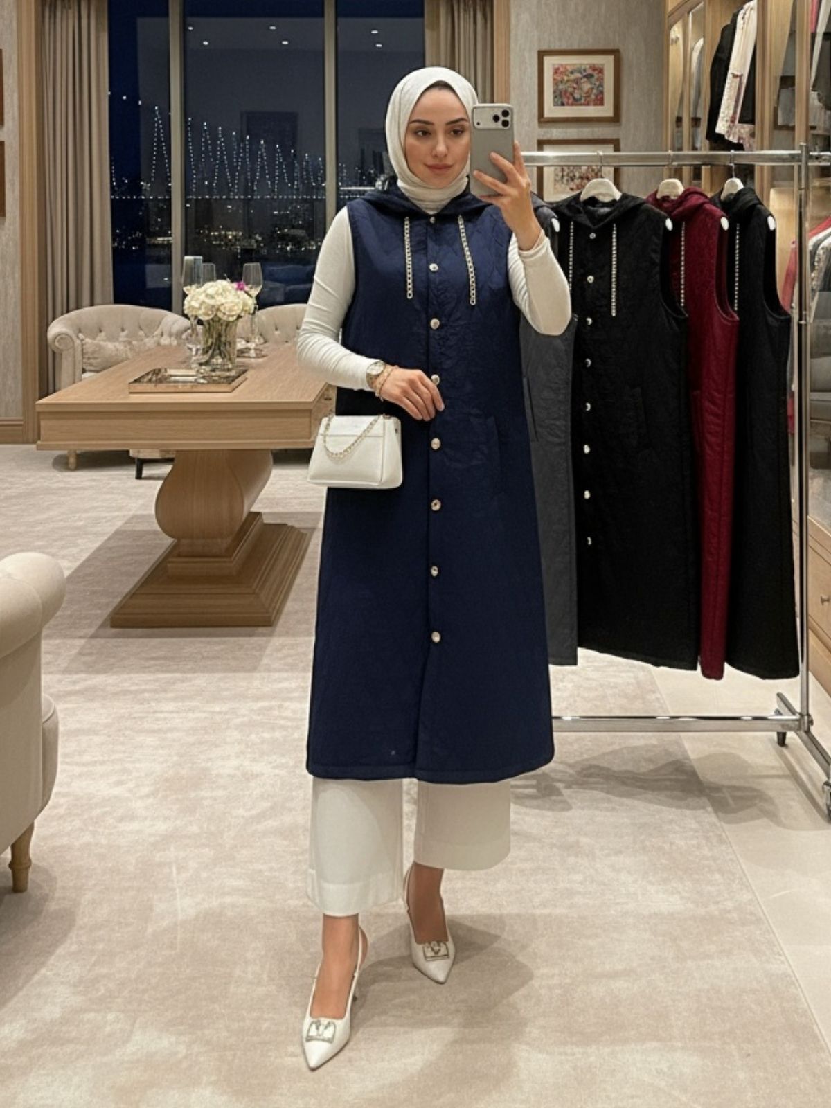 Elle Kapitone Yelek DŞ100386 - Lacivert