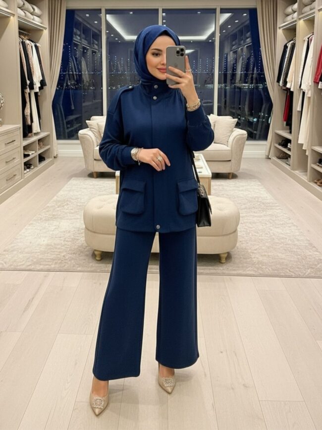 Nova Cepli Oysho İkili Takım TK100306 - Lacivert