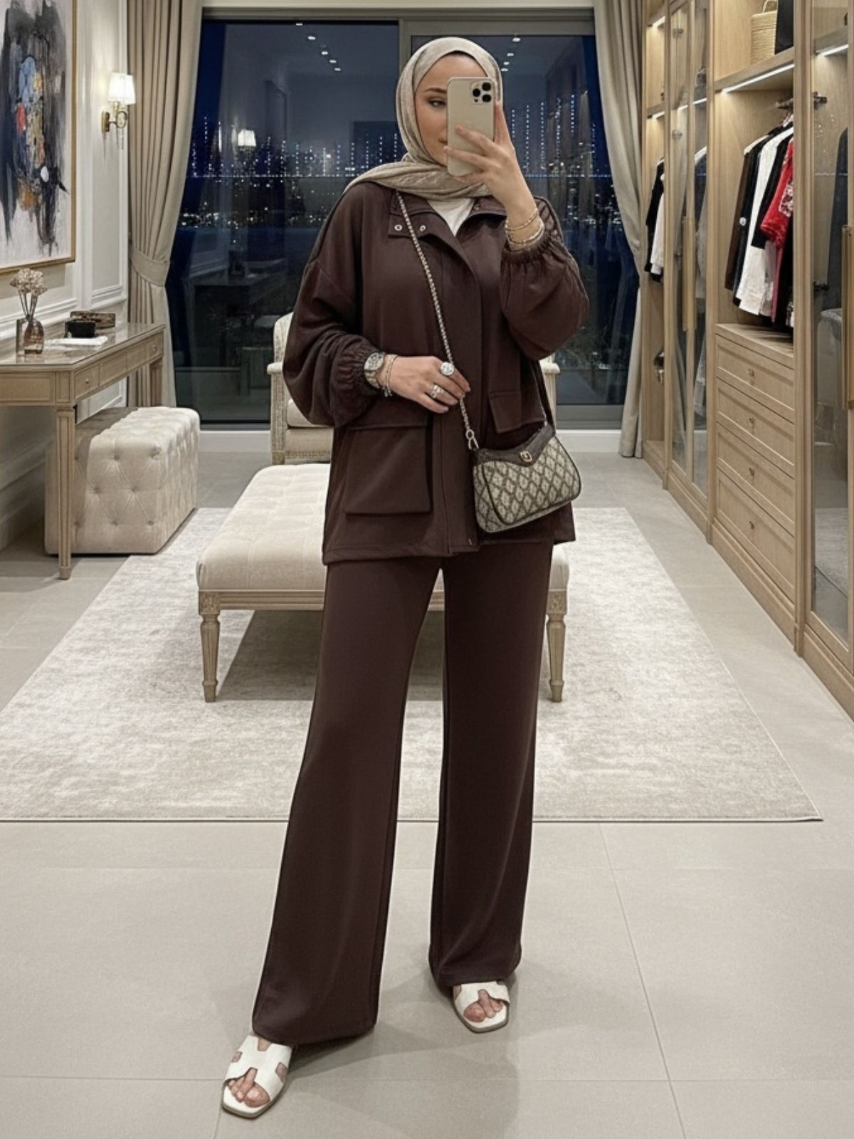 Nova Cepli Oysho İkili Takım TK100306 - Kahve