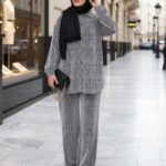 Lola Taşlı İkili Takım (Şal Hediye)TK100413  - Gri