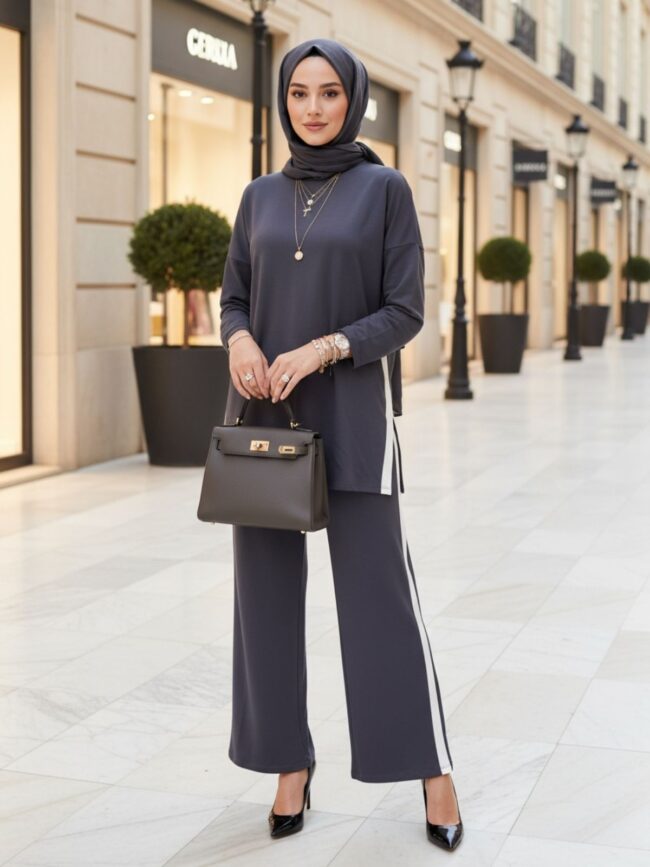 Alto Oysho İkili Takım TK100402 - Gri