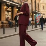 Fermuarlı Basic İkili Takım BÜYÜK BEDEN  TK2962  - Bordo