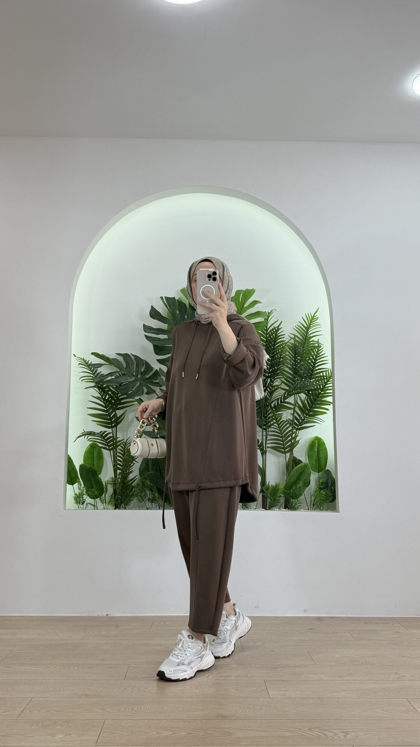 Minya Oysho İkili Takım TK100288 - Kahve - Görsel 2