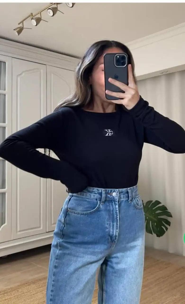 Calvin Klein Premium Uzun Kol Body BD100286 - Siyah