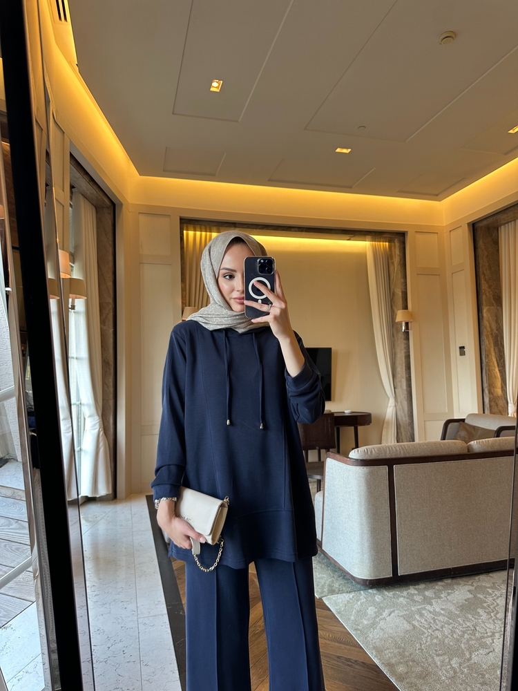 Premium Oysho Edoril İkili Takım TK100255 - Lacivert - Görsel 2