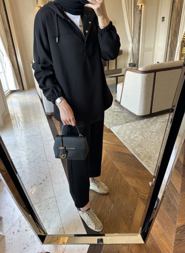 Velora Oysho İkili Takım TK100287 - Siyah