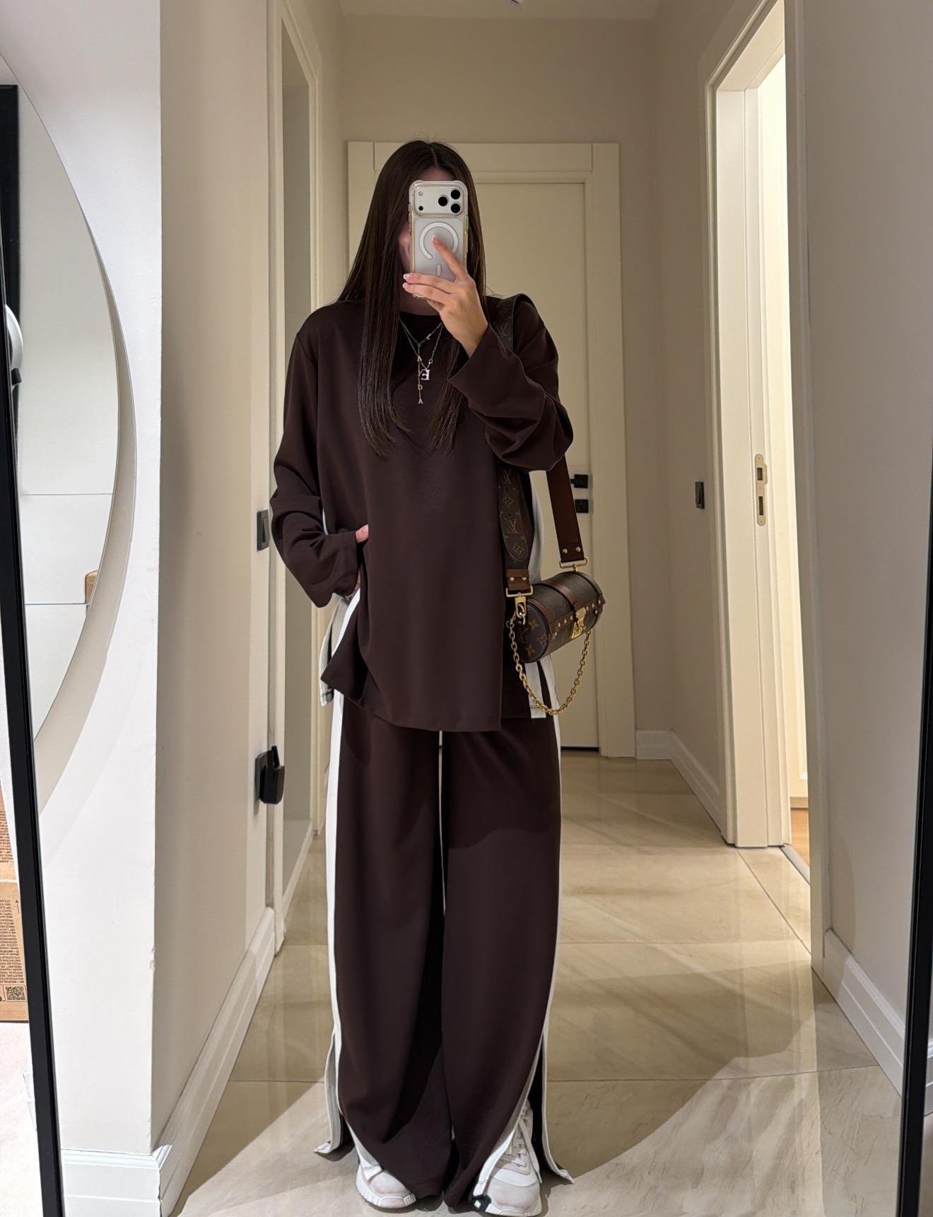 Alto Oysho İkili Takım TK100402 - Kahve - Görsel 2