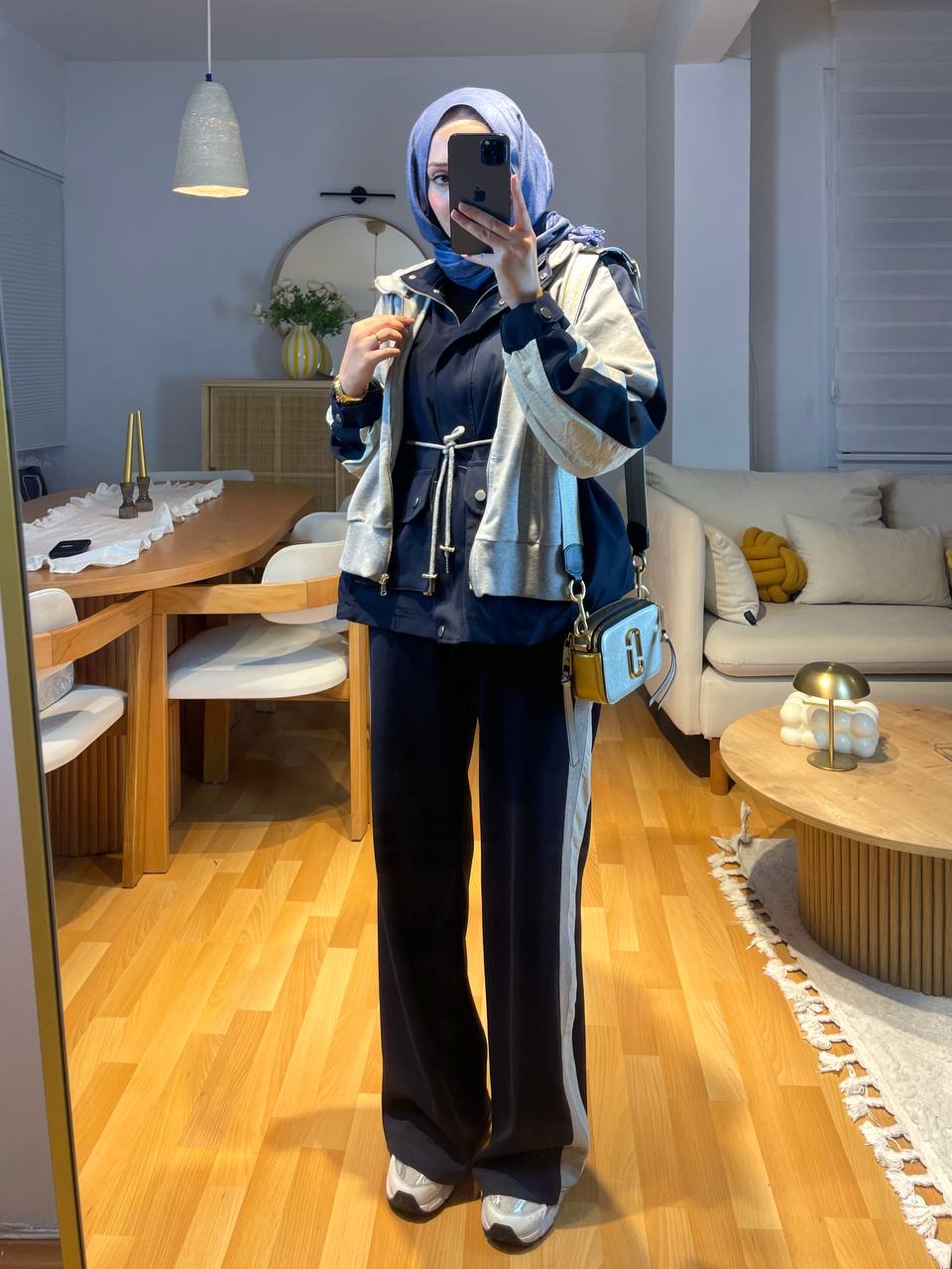 Massimo Kapüşonlu Garnili Takım - Lacivert-Gri - Görsel 2