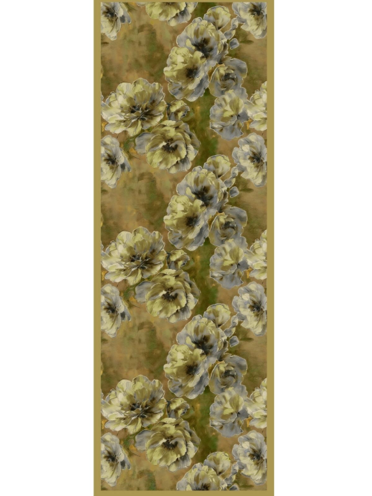 Zemheri Desen Şal 469-023 - V-9 - Yağ Yeşili - Görsel 7