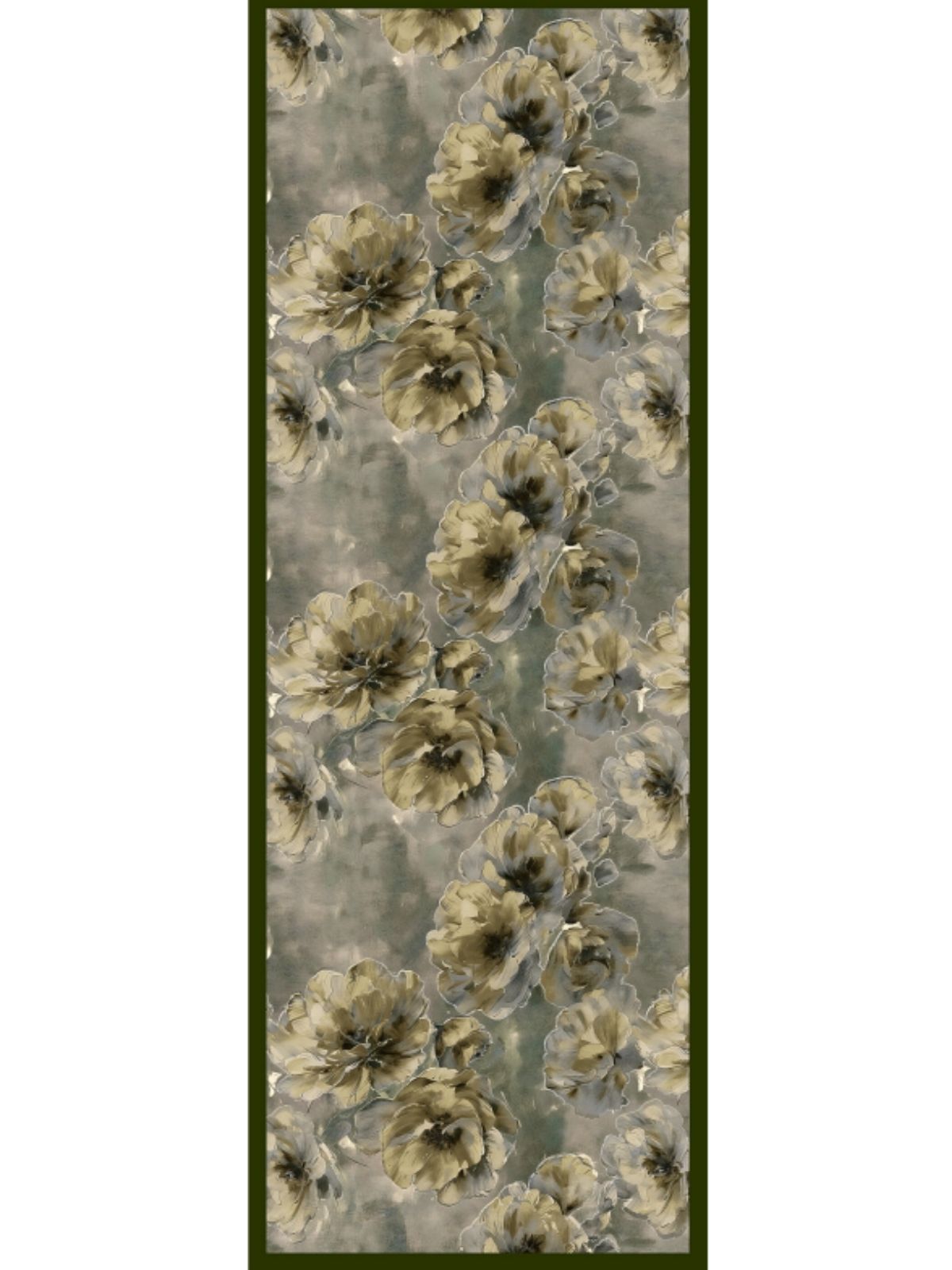 Zemheri Desen Şal  469-023 - V-11 -  Koyu Yeşil - Görsel 7