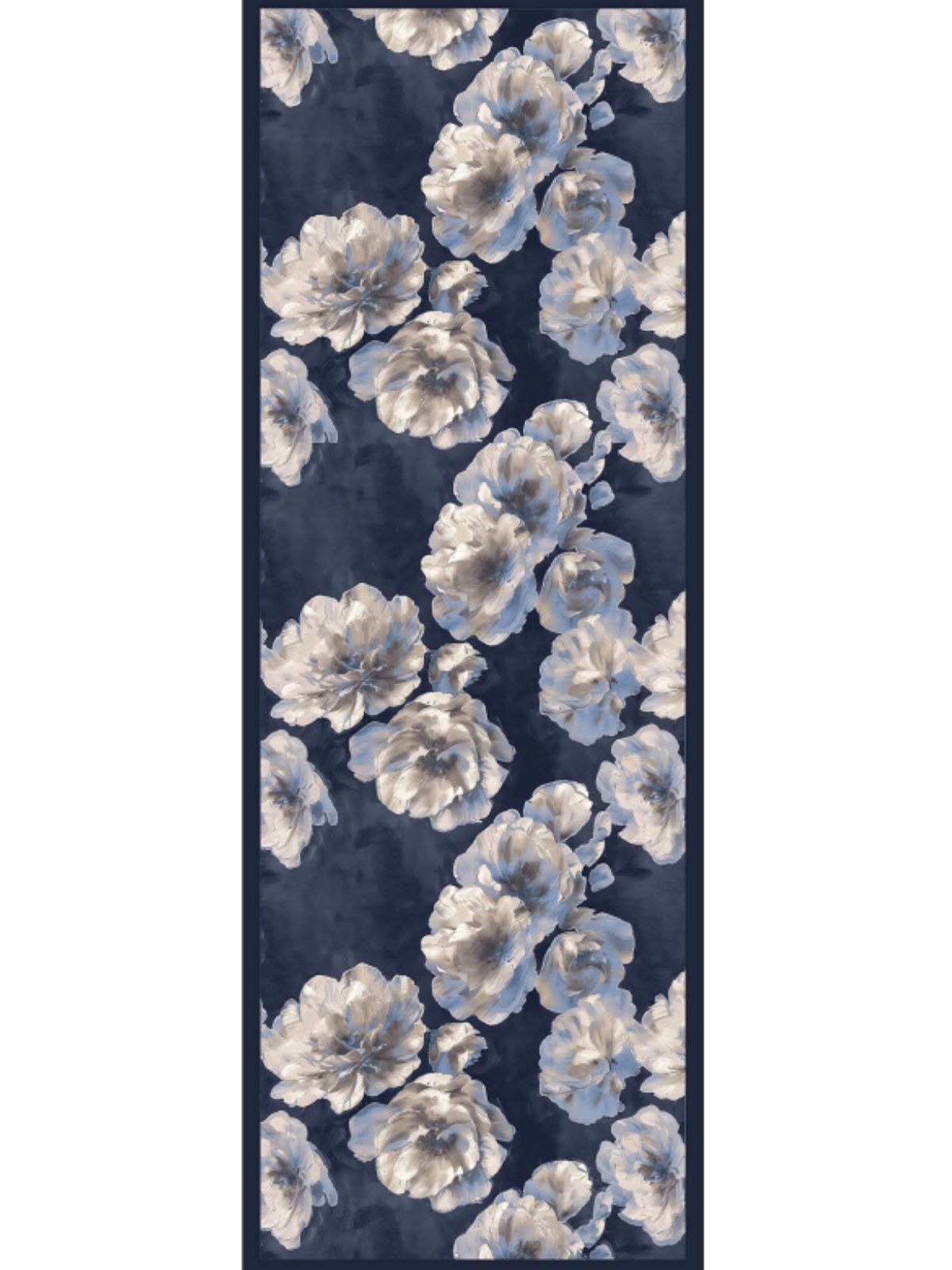 Zemheri Desen Şal  469-023 - V-19 -  Okyanus Mavi - Görsel 6