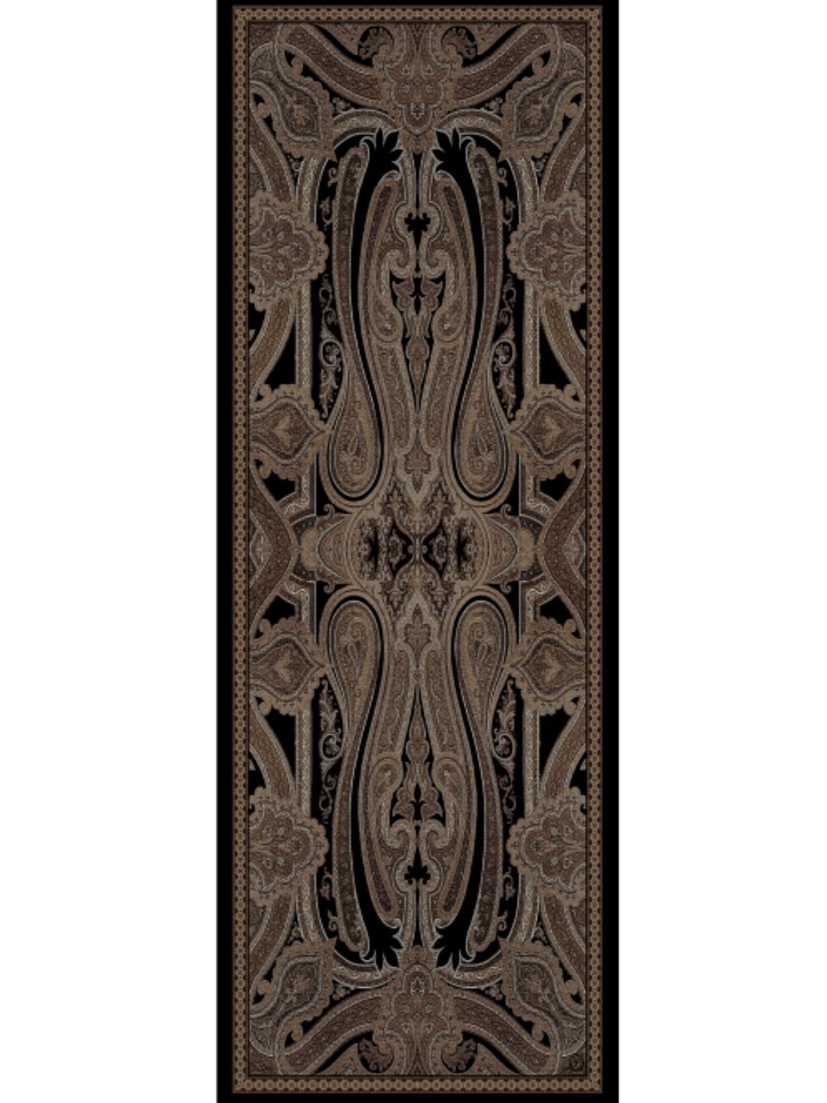 Rüya Tınısı Desen Şal 469-018 - V-6 - Bronz Siyah