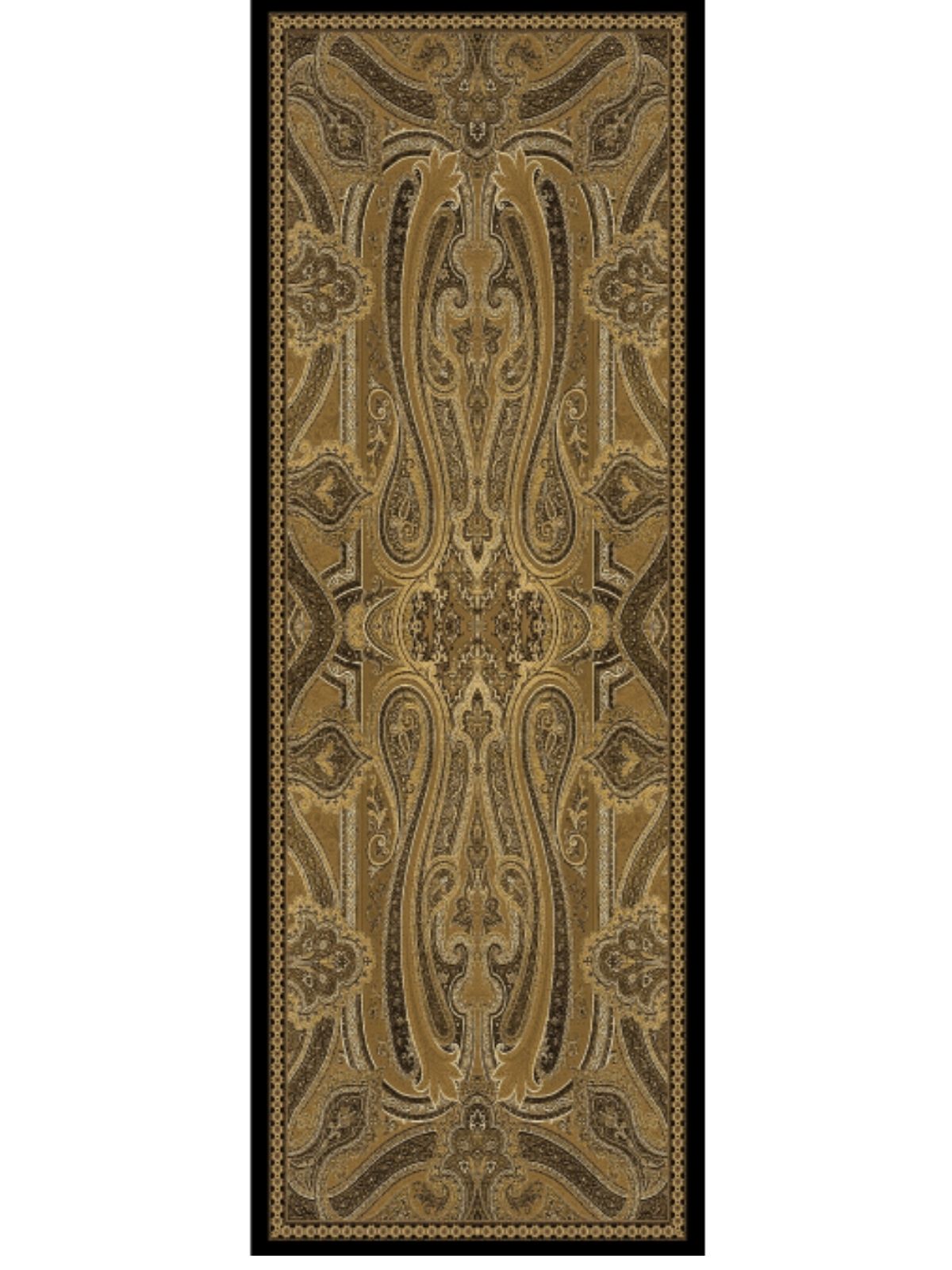 Rüya Tınısı Desen Şal  469-018 - V-11 - Gold Siyah