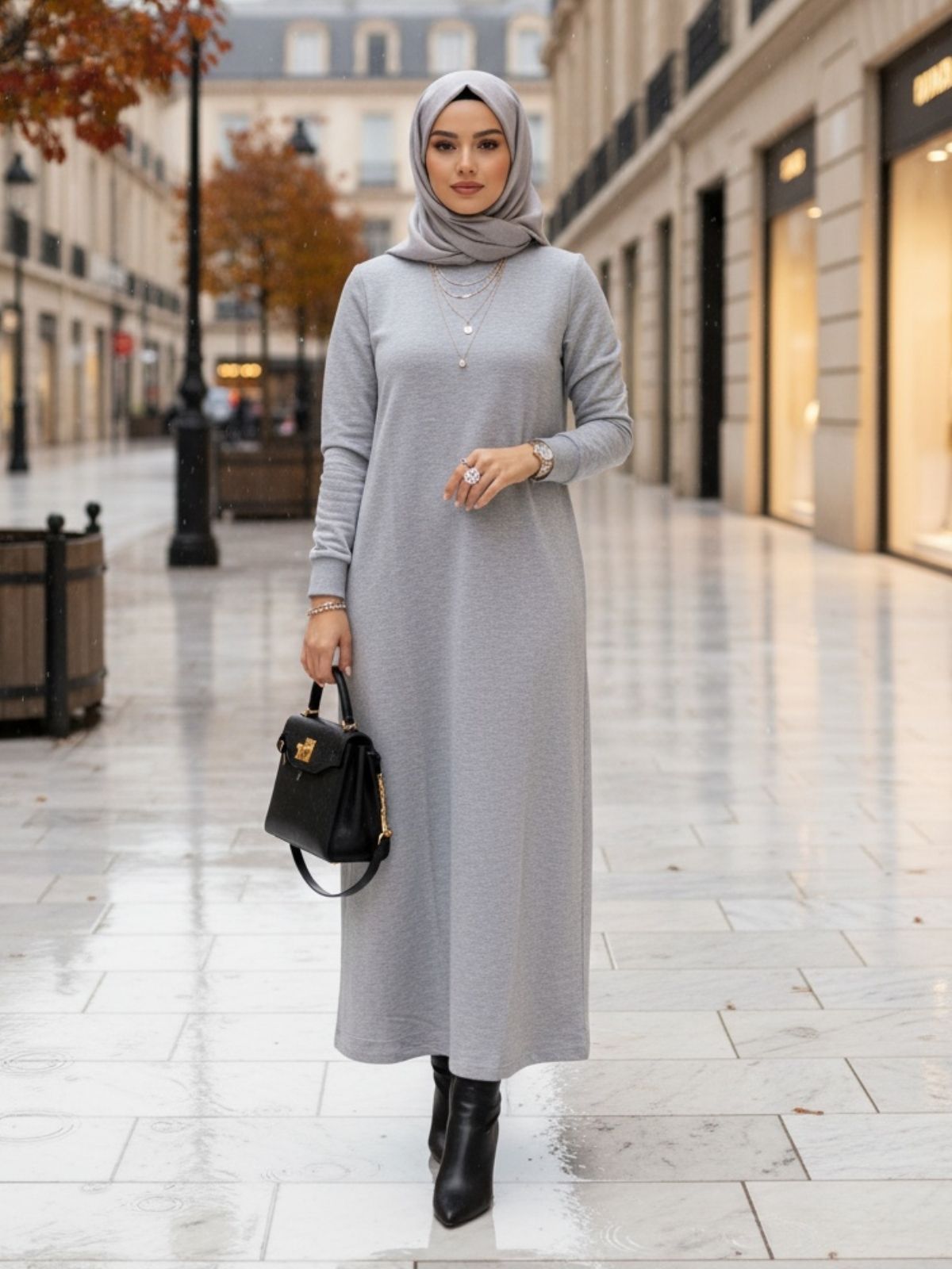 Daniela Trend Elbise ELB100452 – Gri