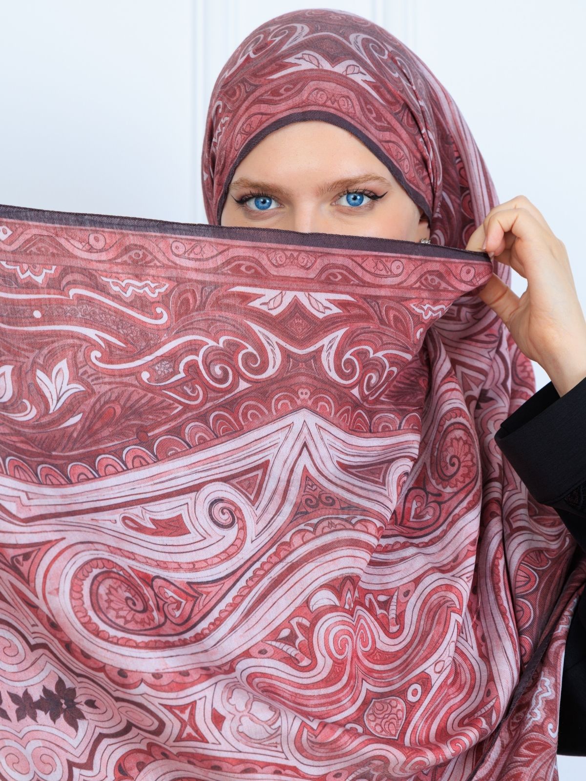 Mirşah Desen Şal  469-021 - V-3 - Vişne Çürüğü - Görsel 3