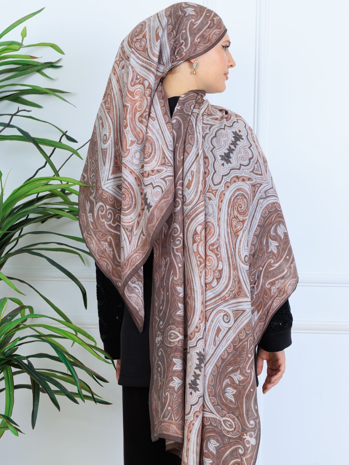 Mirşah Desen Şal  469-021 - V-4  - Ağaç Kabuğu - Görsel 2