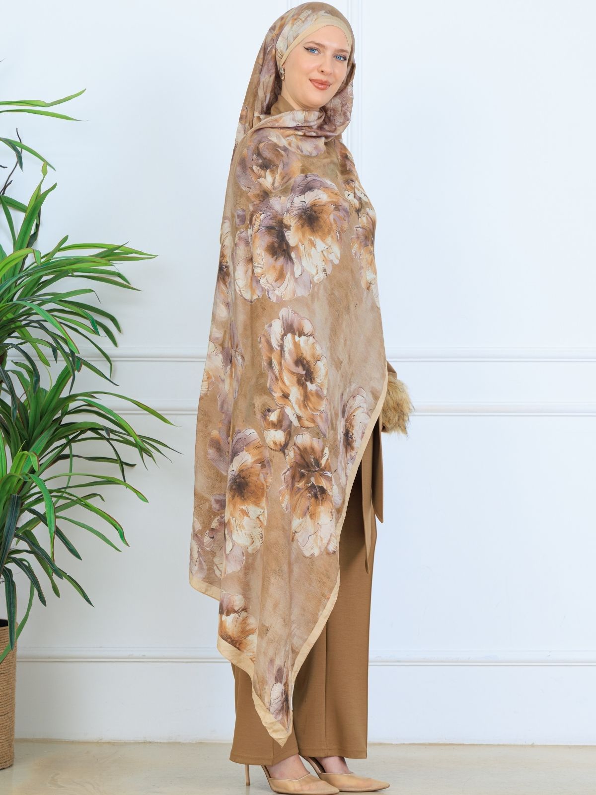 Zemheri Desen Şal  469-023 - V-12 -  Vanilya Pembe - Görsel 4