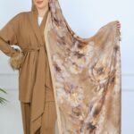 Zemheri Desen Şal  469-023 - V-12 -  Vanilya Pembe