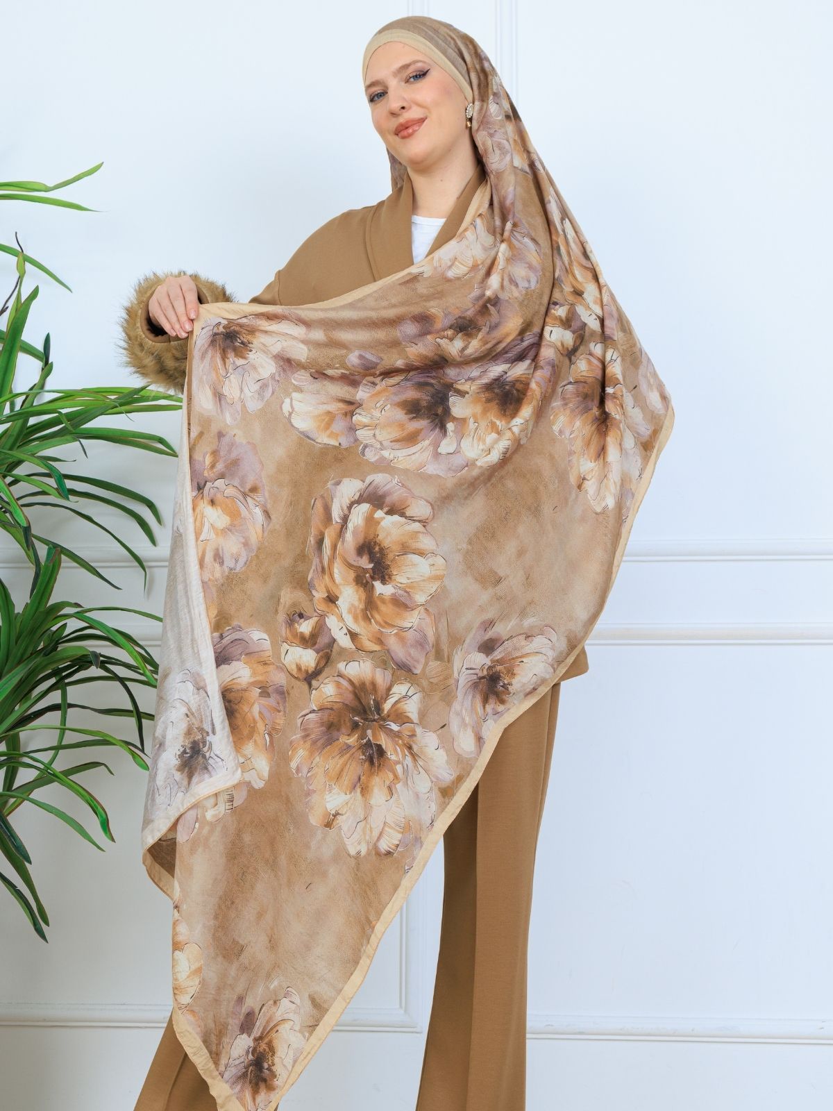 Zemheri Desen Şal  469-023 - V-12 -  Vanilya Pembe - Görsel 2