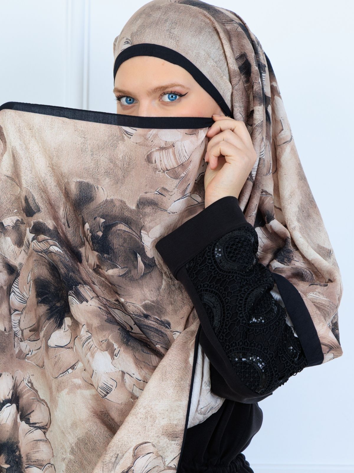 Zemheri Desen Şal  469-023 - V-1 -  Dumanlı Siyah - Görsel 4