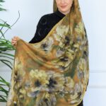 Zemheri Desen Şal  469-023 - V-9 - Yağ Yeşili