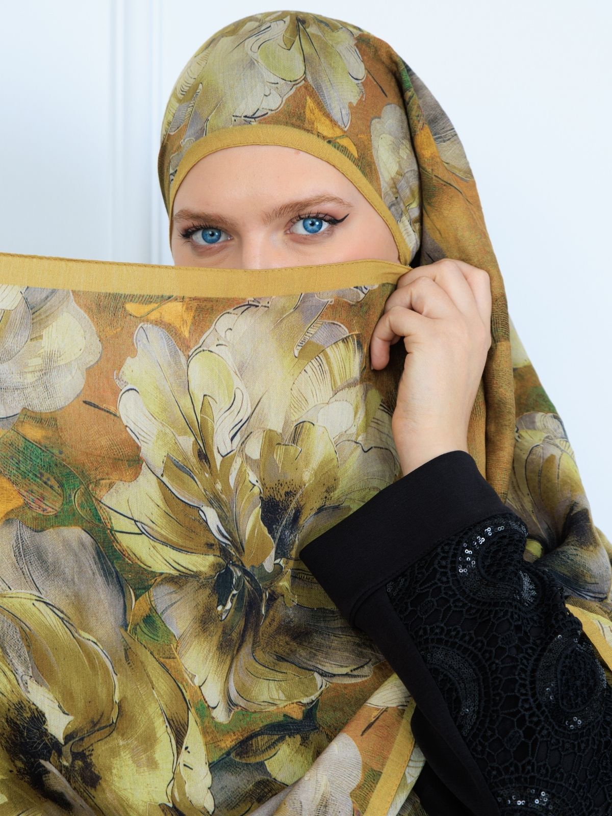 Zemheri Desen Şal 469-023 - V-9 - Yağ Yeşili - Görsel 2