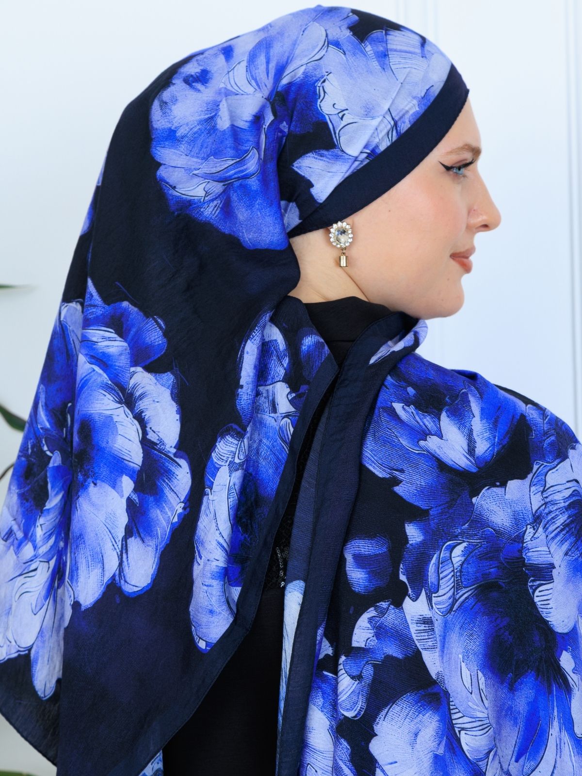 Zemheri Desen Şal 469-023 - V-16 - Derin Mavi - Görsel 5