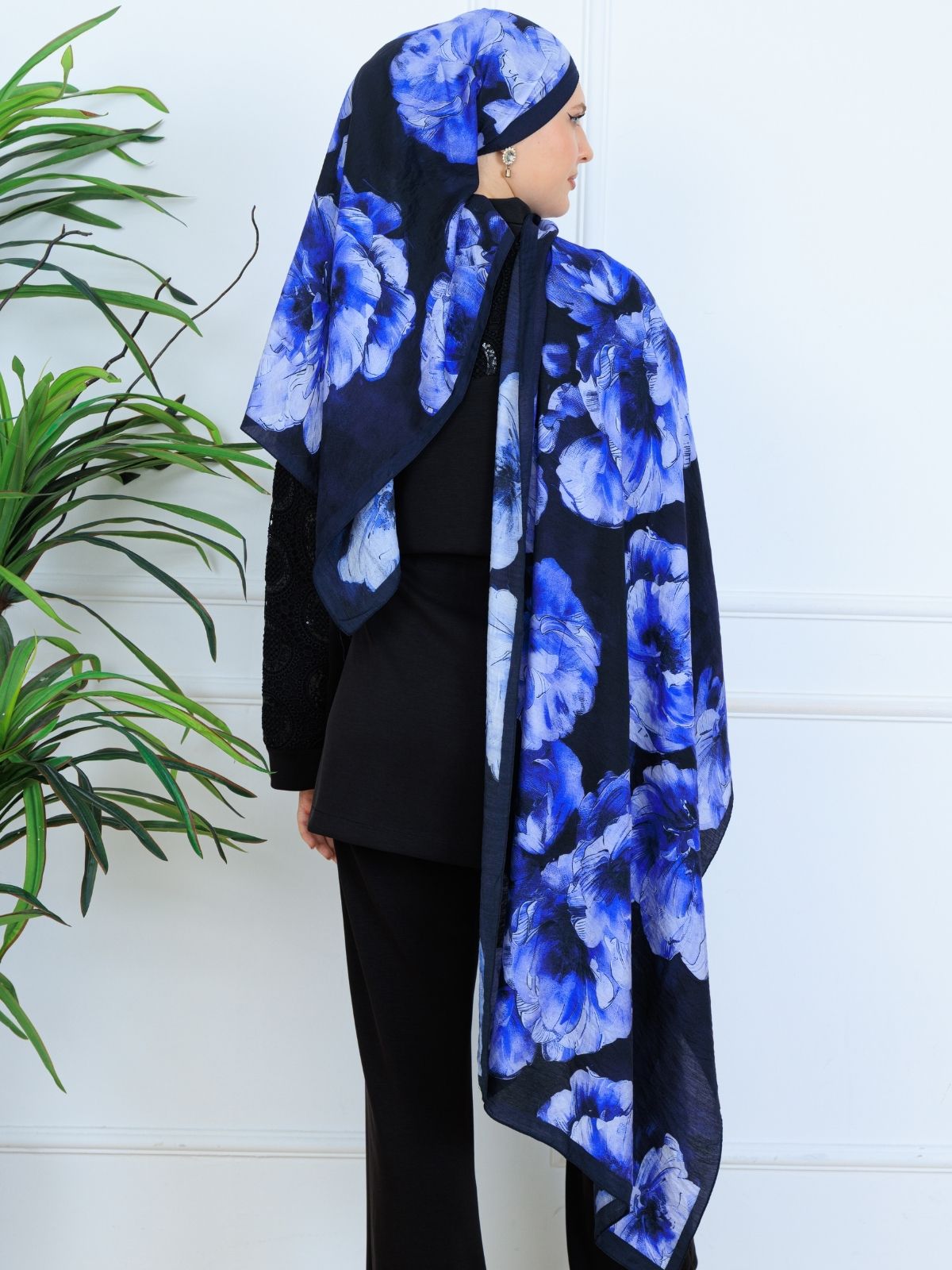 Zemheri Desen Şal 469-023 - V-16 - Derin Mavi - Görsel 2