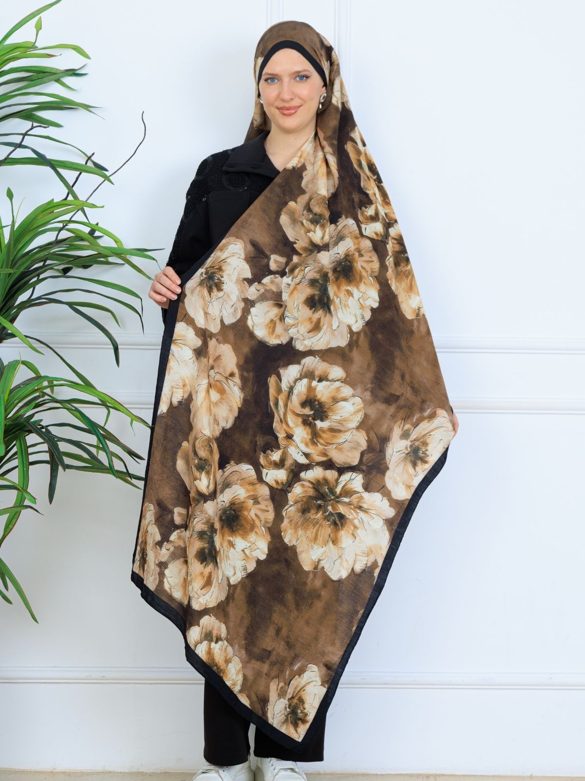 Zemheri Desen Şal 469-023 - V-13 - Kahve - Görsel 3