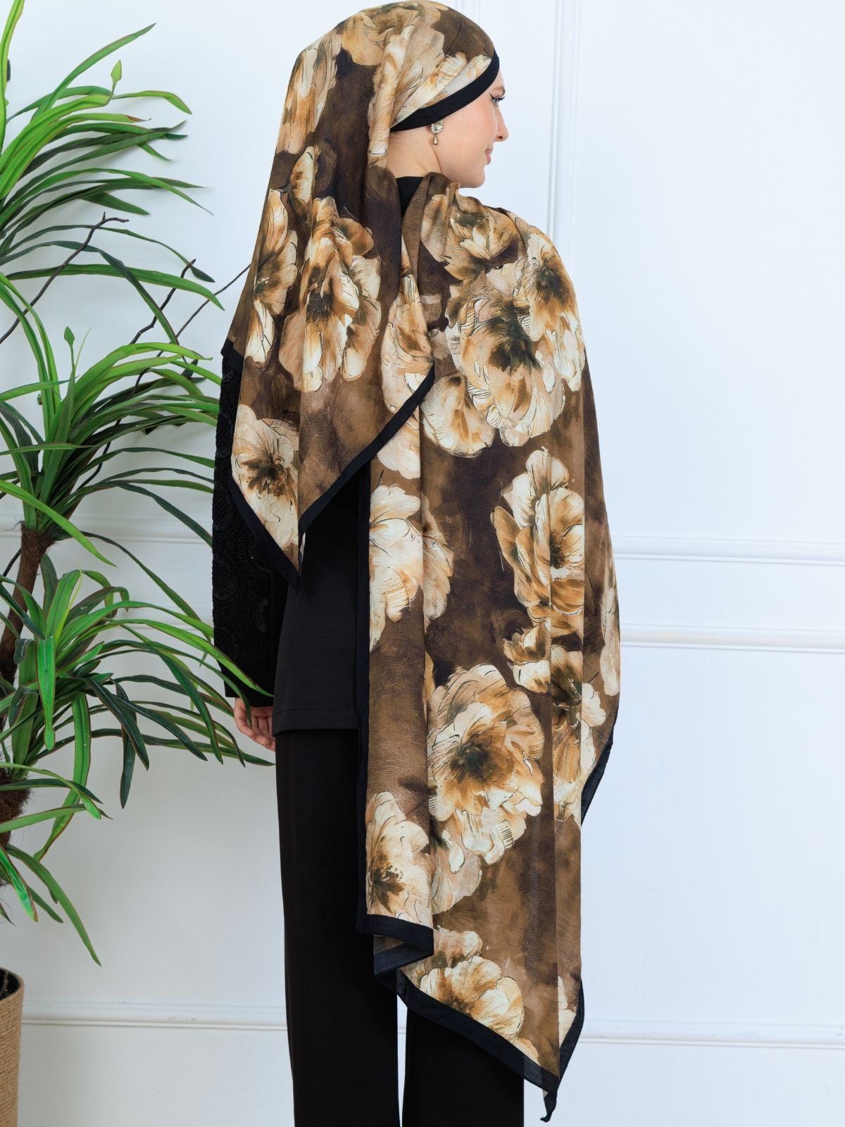 Zemheri Desen Şal 469-023 - V-13 - Kahve - Görsel 4