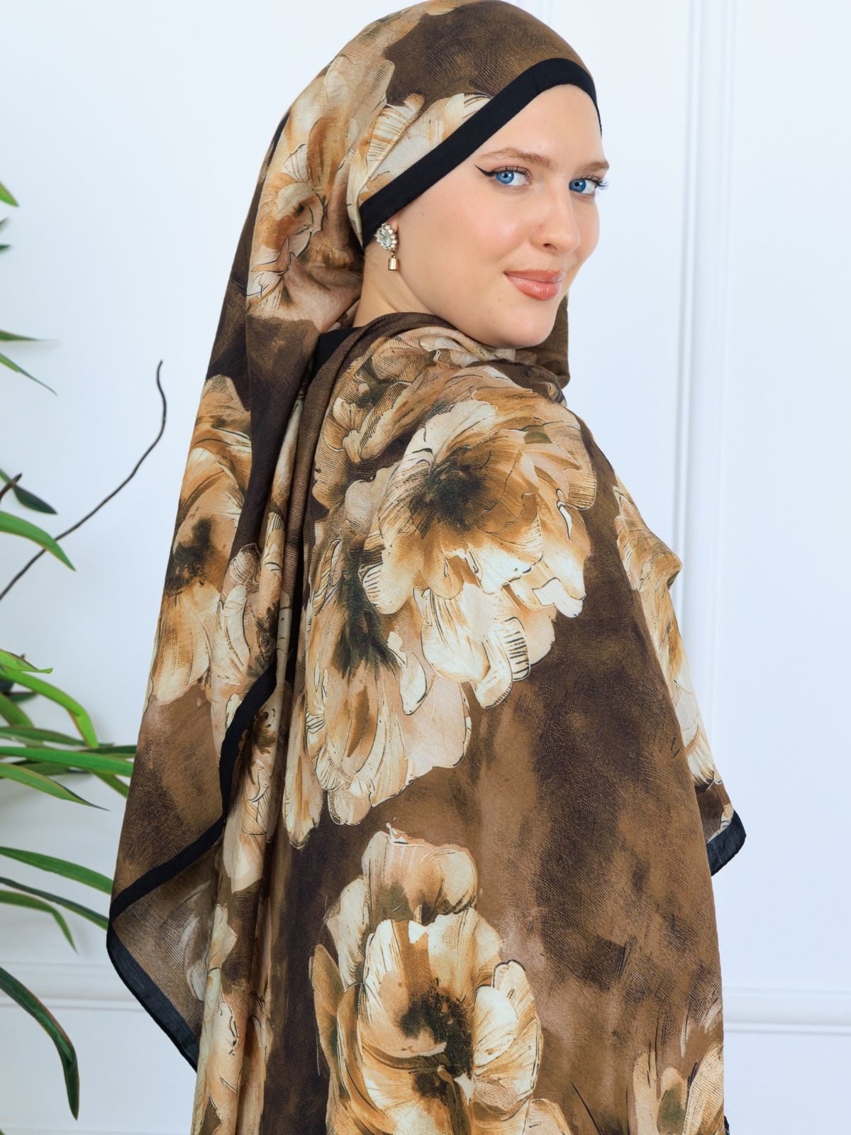 Zemheri Desen Şal 469-023 - V-13 - Kahve - Görsel 2