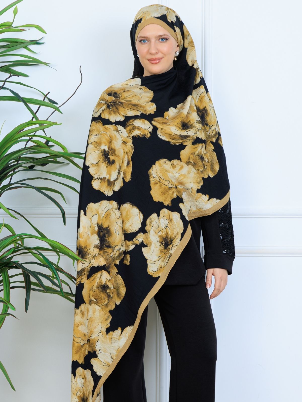 Zemheri Desen Şal  469-023 - V-18 -  Lime Yeşil - Görsel 4