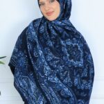 Ravza Desen Şal  469-019 - V-3 - Okyanus Mavi