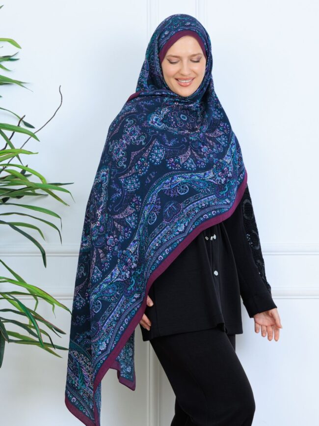 Ravza Desen Şal 469-019 - V-5 - Lavanta