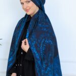 Derin Yansıma Desen Şal  469-017 - V-10 - Okyanus Mavi