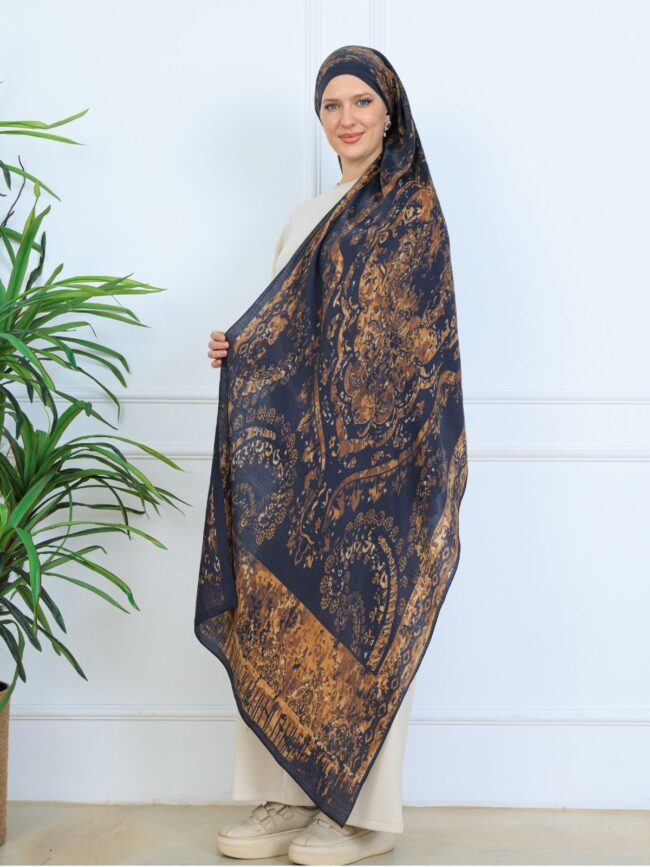 Derin Yansıma Desen Şal 469-017 - V-11 - Altın Bronz