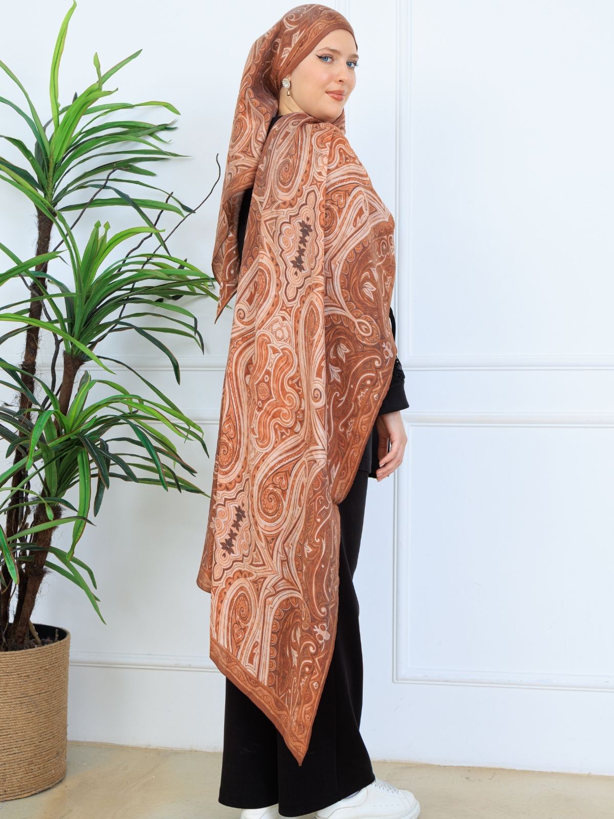 Mirşah Desen Şal 469-021 - V-12 - Taba - Görsel 4