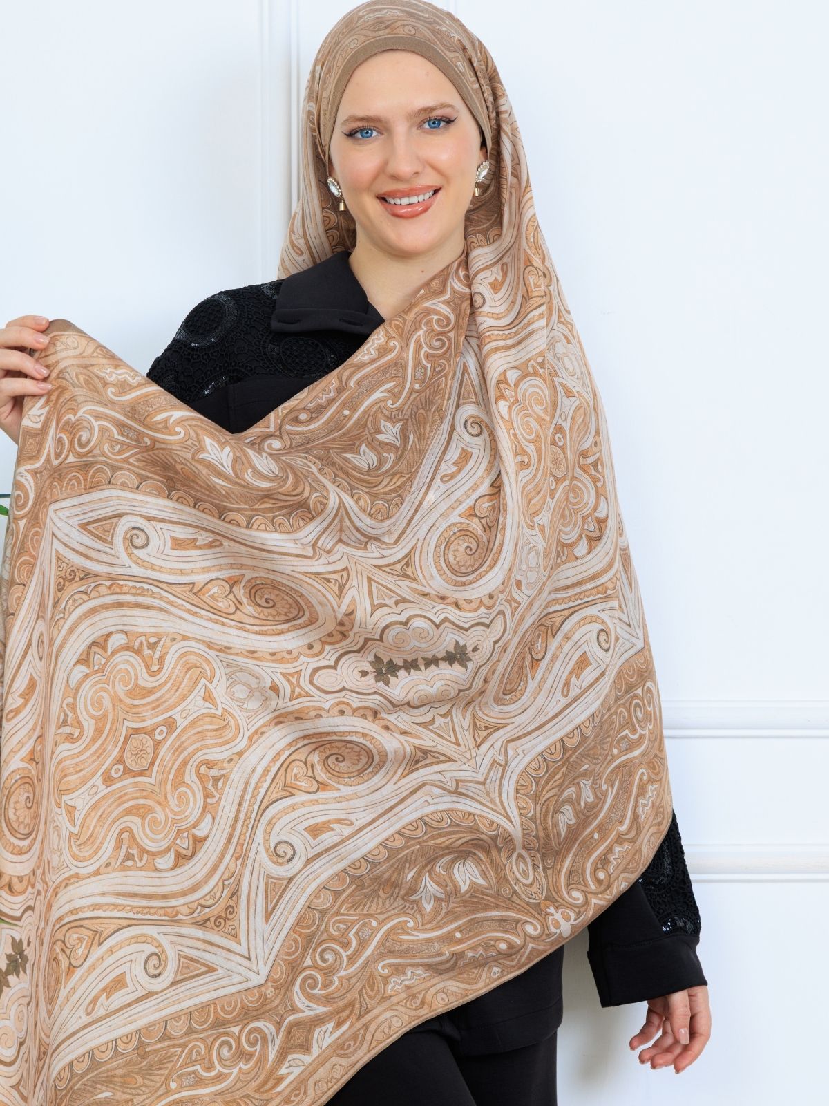 Mirşah Desen Şal 469-021 - V-17- Somon