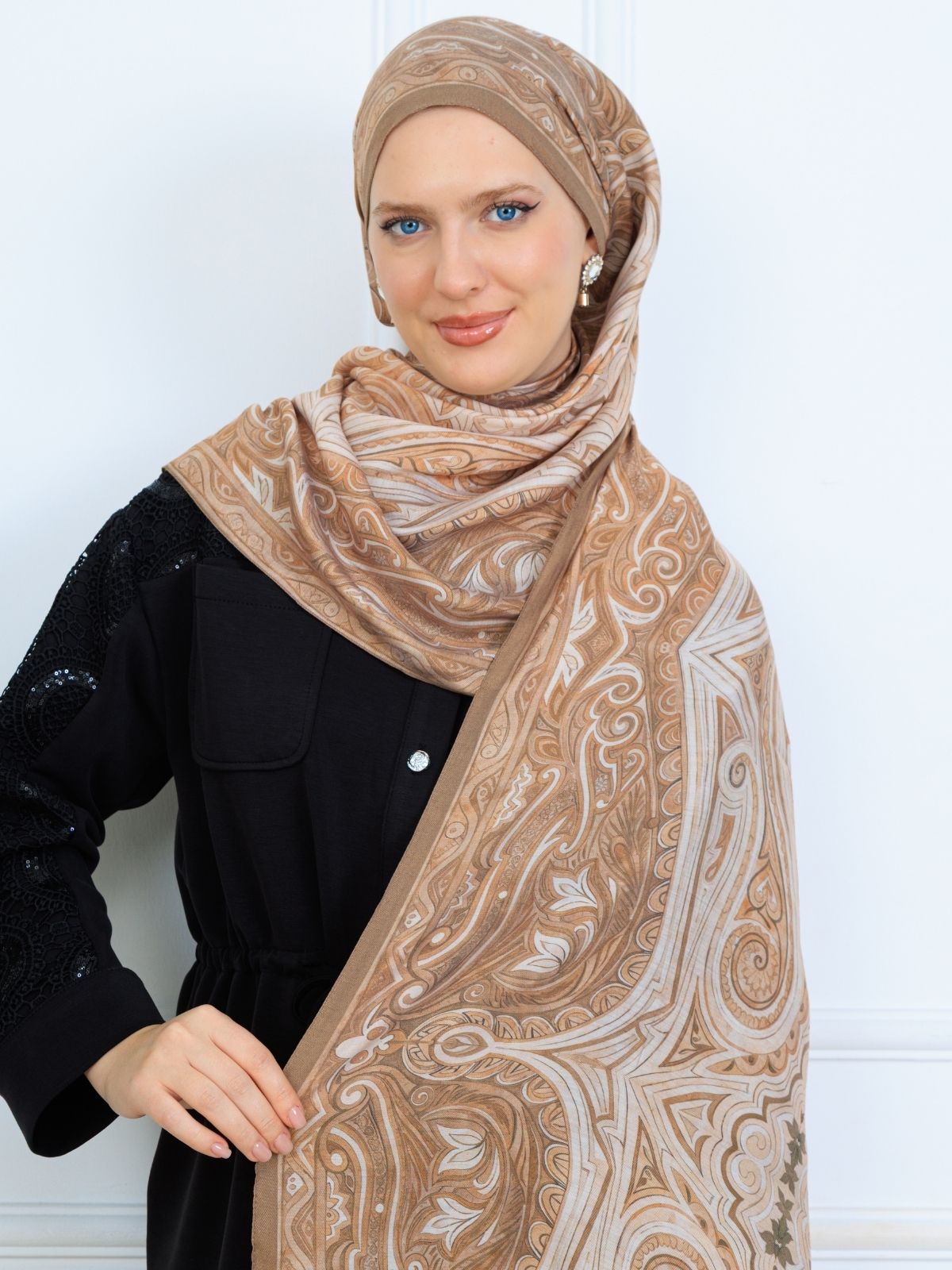 Mirşah Desen Şal 469-021 - V-17- Somon - Görsel 4