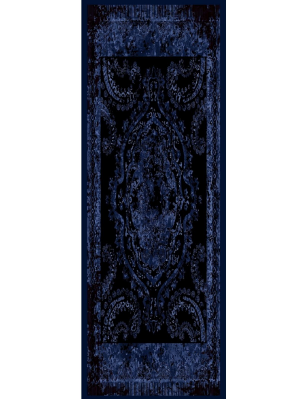 Derin Yansıma Desen Şal  469-017 - V-6 -  Derin mavi - Görsel 5