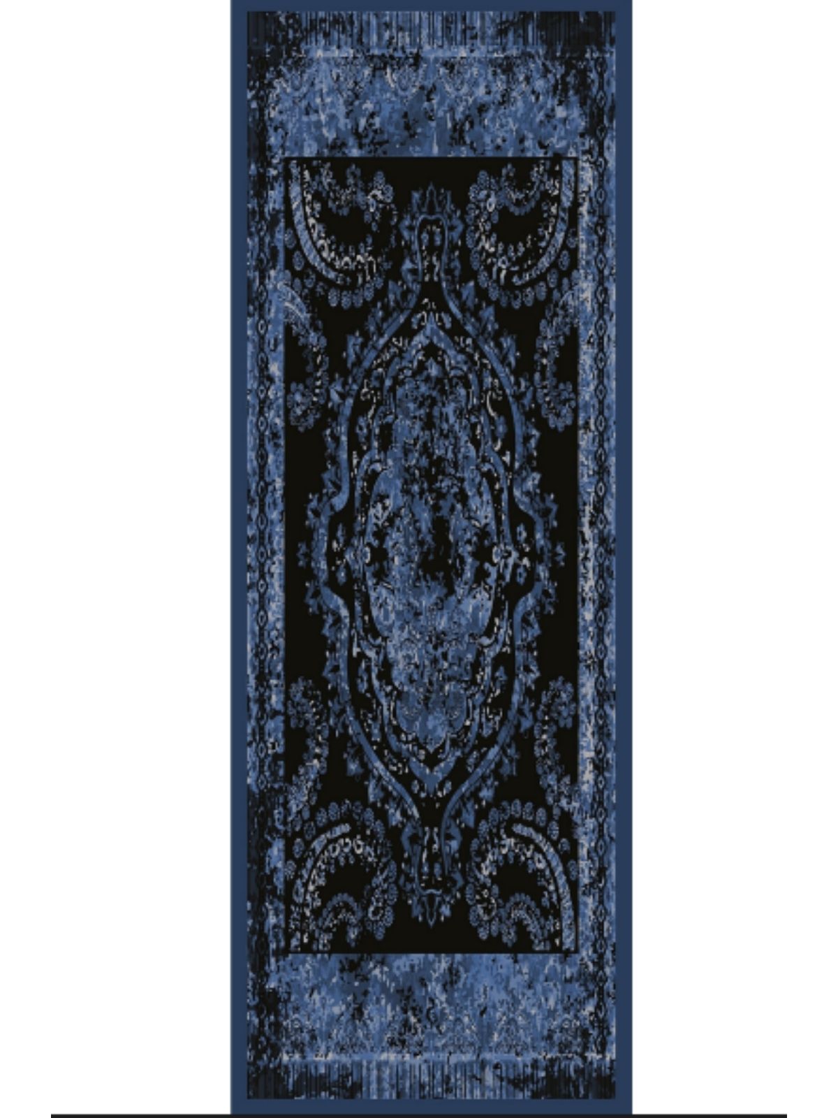 Derin Yansıma Desen Şal 469-017 - V-3 - Gök Mavi - Görsel 5