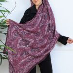 Ravza Desen Şal  469-019 - V-6 - Eflatun