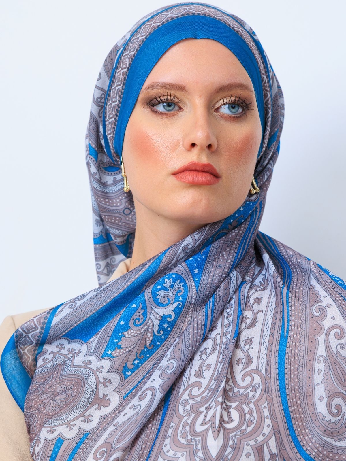 Etro Pamuk Şal -987654 Mavi - Görsel 4