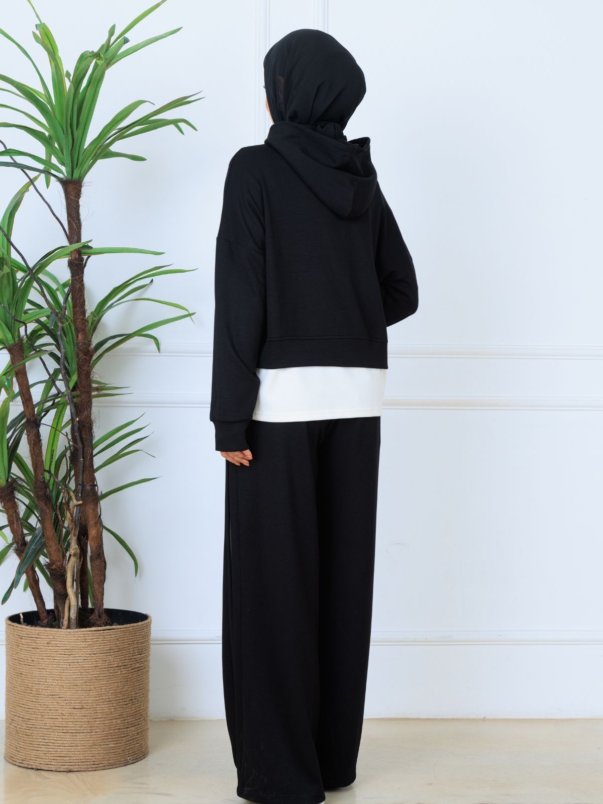 Alo Oysho Kumaş İçlikli İkil Takım - Siyah - Görsel 4