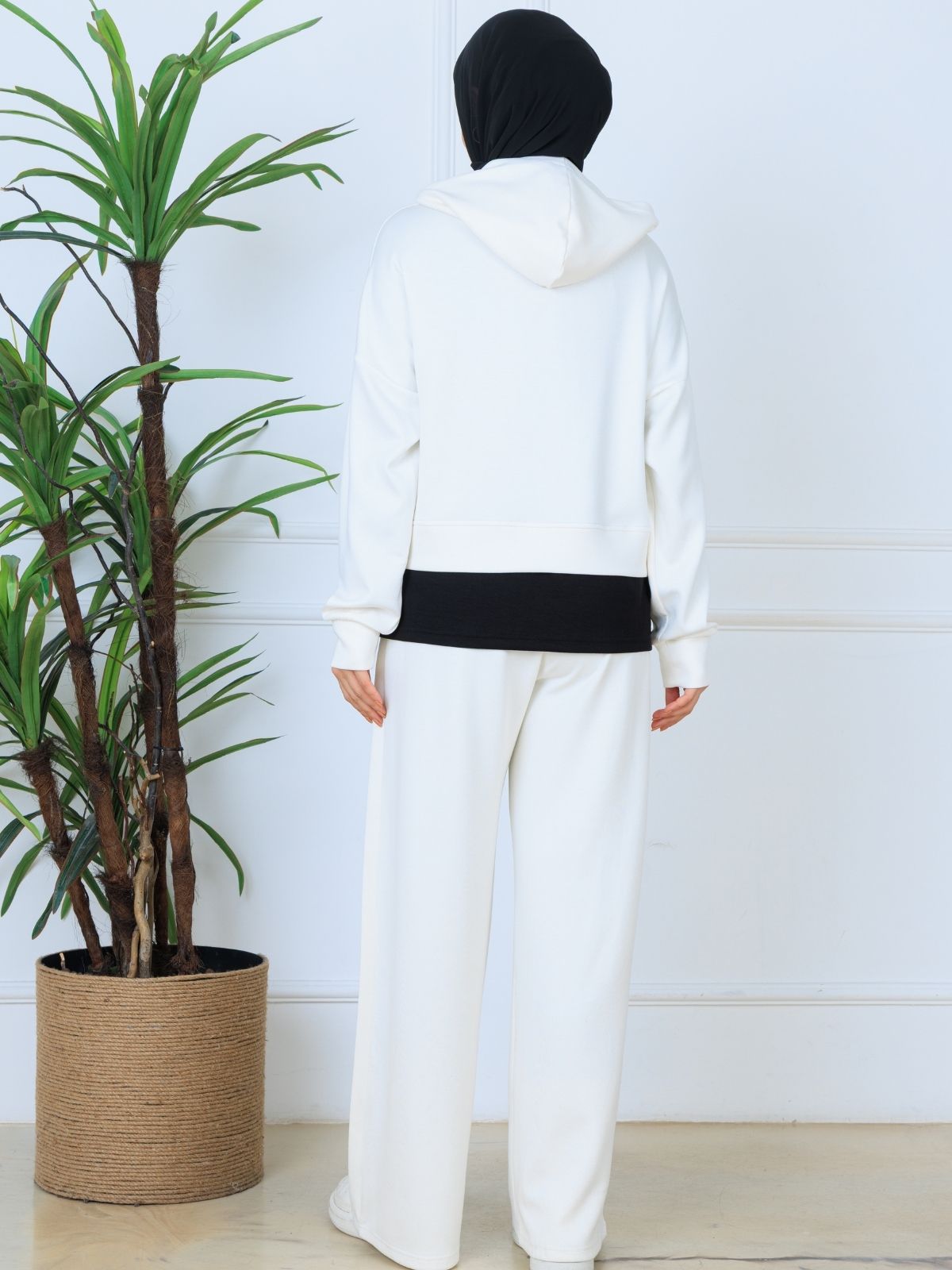 Alo Oysho Kumaş İçlikli İkil Takım - Beyaz - Görsel 7